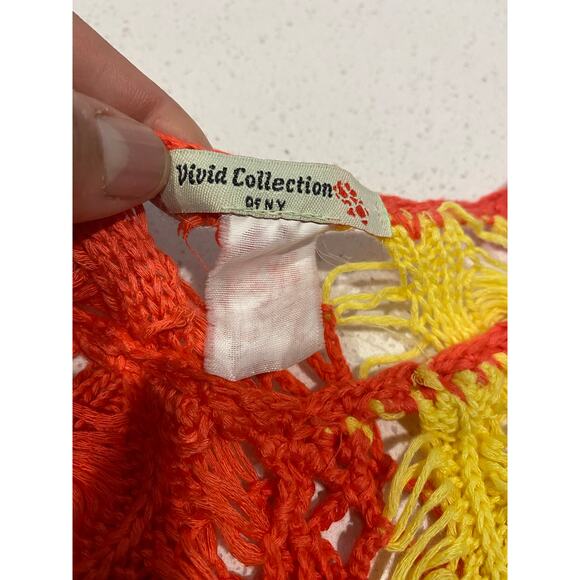 Vivid Collection of NY Hand Woven Top Womens Size Small - Picture 5 of 5